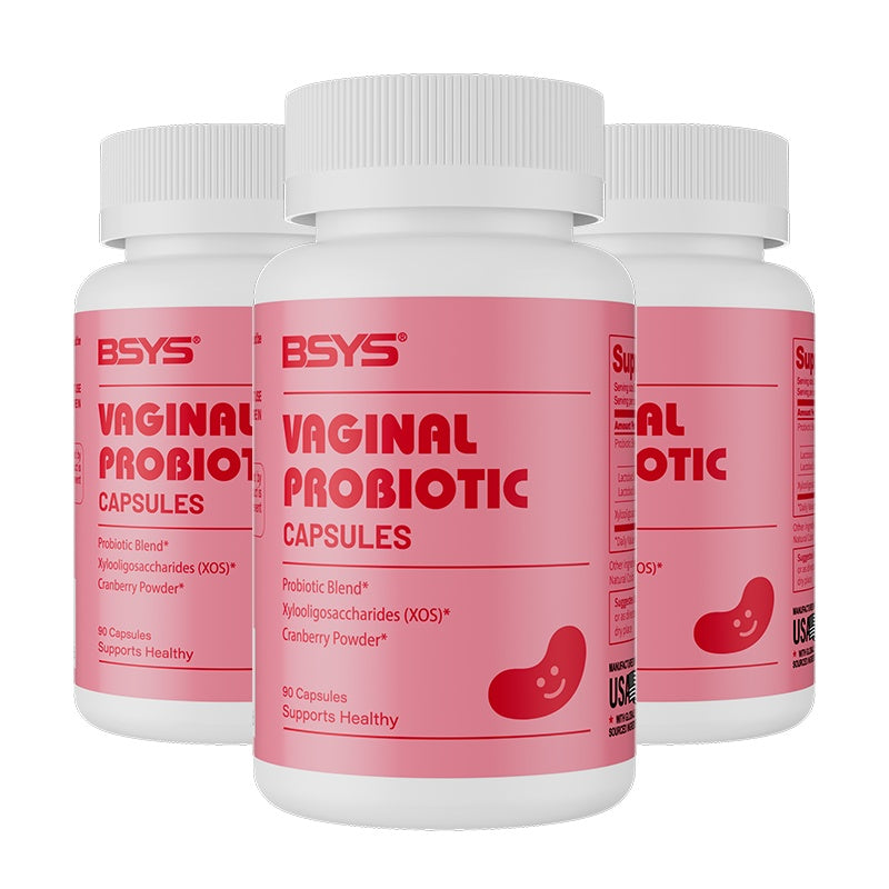 BSYS Vaginal Probiotic Capsules Vaginal Health Support Formula Yeast Balance UTI Prevention Aid Menopausal Wellness Vaginal Dryness Relief Antibiotic Support Immune Boost