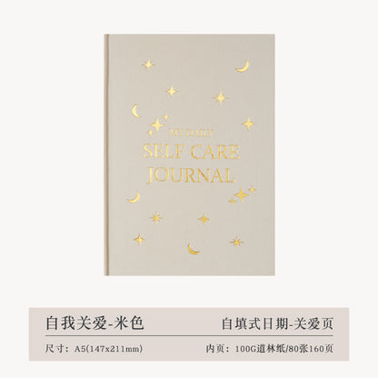 Thanksgiving Diary Happy Self-care Diary Boy English Version A5 Notebook Cloth Book