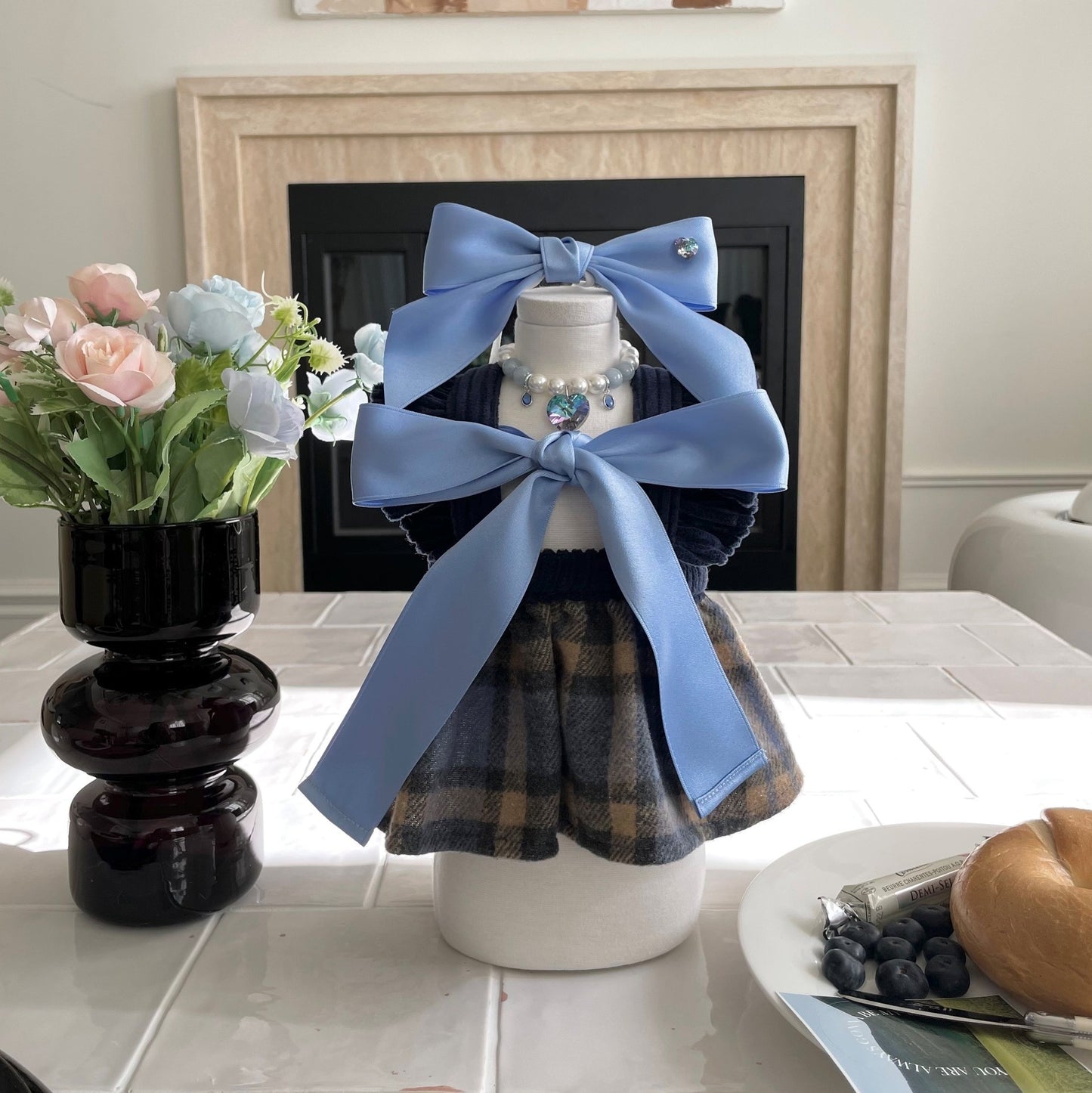 Princess Style Bow Tension Adjustment Headdress Pet Accessories Hair Band