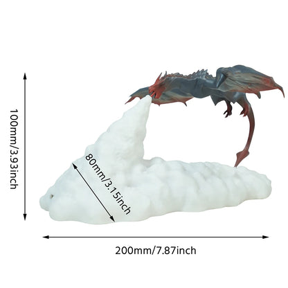 3D Printed Fire Dragon Lights, LED USB Rechargeable Desktop Lamp for E-sport Child Gifts Murder Mystery Game Camping Gaming Deco