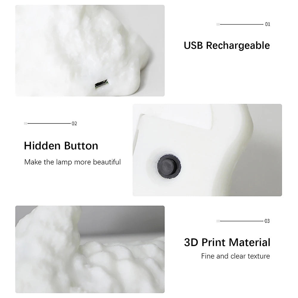 3D Printed Fire Dragon Lights, LED USB Rechargeable Desktop Lamp for E-sport Child Gifts Murder Mystery Game Camping Gaming Deco