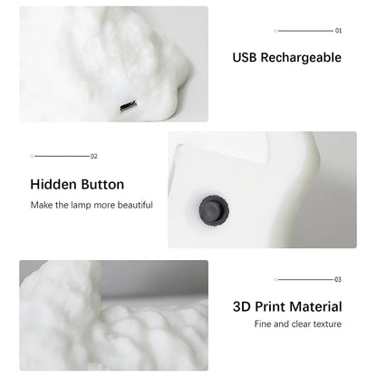 3D Printed Fire Dragon Lights, LED USB Rechargeable Desktop Lamp for E-sport Child Gifts Murder Mystery Game Camping Gaming Deco