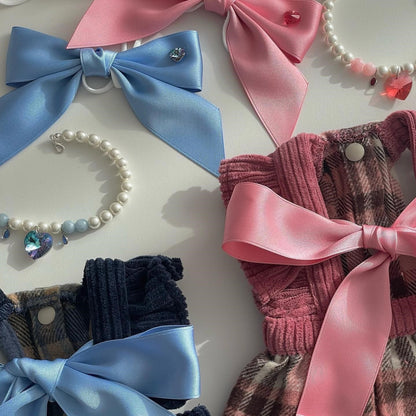 Princess Style Bow Tension Adjustment Headdress Pet Accessories Hair Band