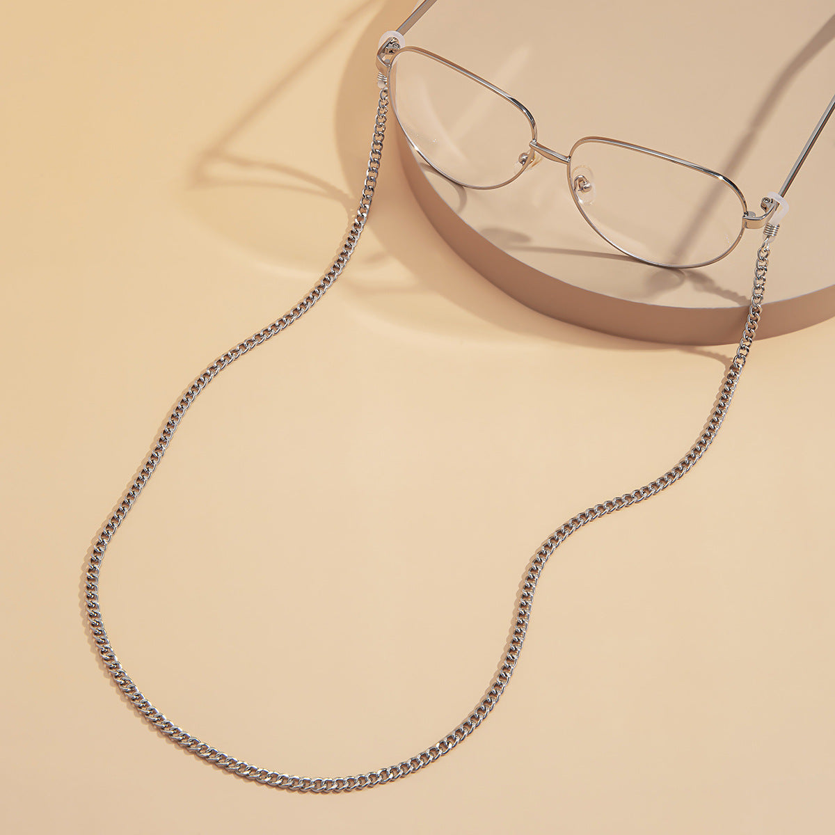 Simple Elegant Metal Chain Eyeglasses Chain Hip Hop Cool Single Layer Lanyard Accessories